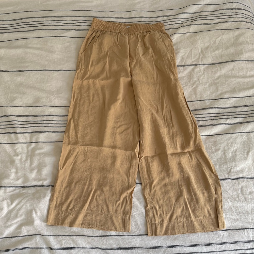 Madewell Tan Wide-Leg Pants
